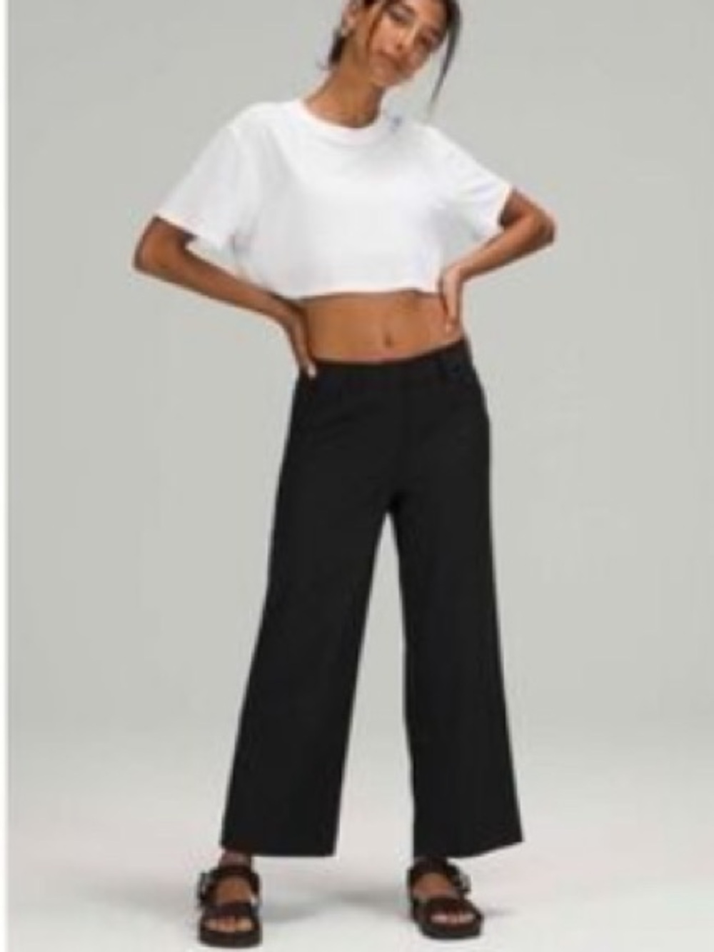 Lululemon Athletica Black City Sleek 5Pkt Wide Leg Pants, Size 28, NWT - Picture 10 of 11